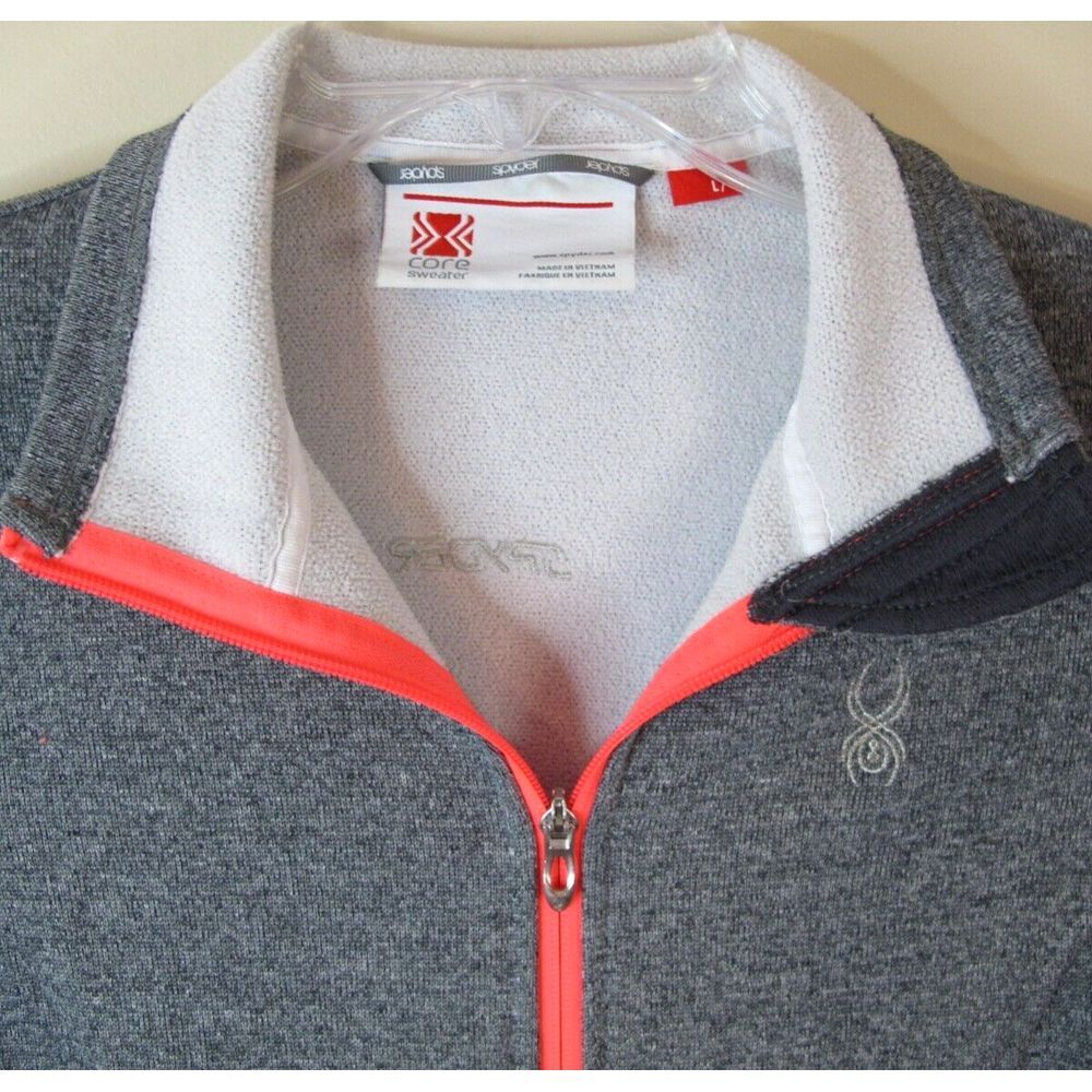 Spyder Gray Full Zip Core Sweater Jacket Women's Large - Picture 2 of 10